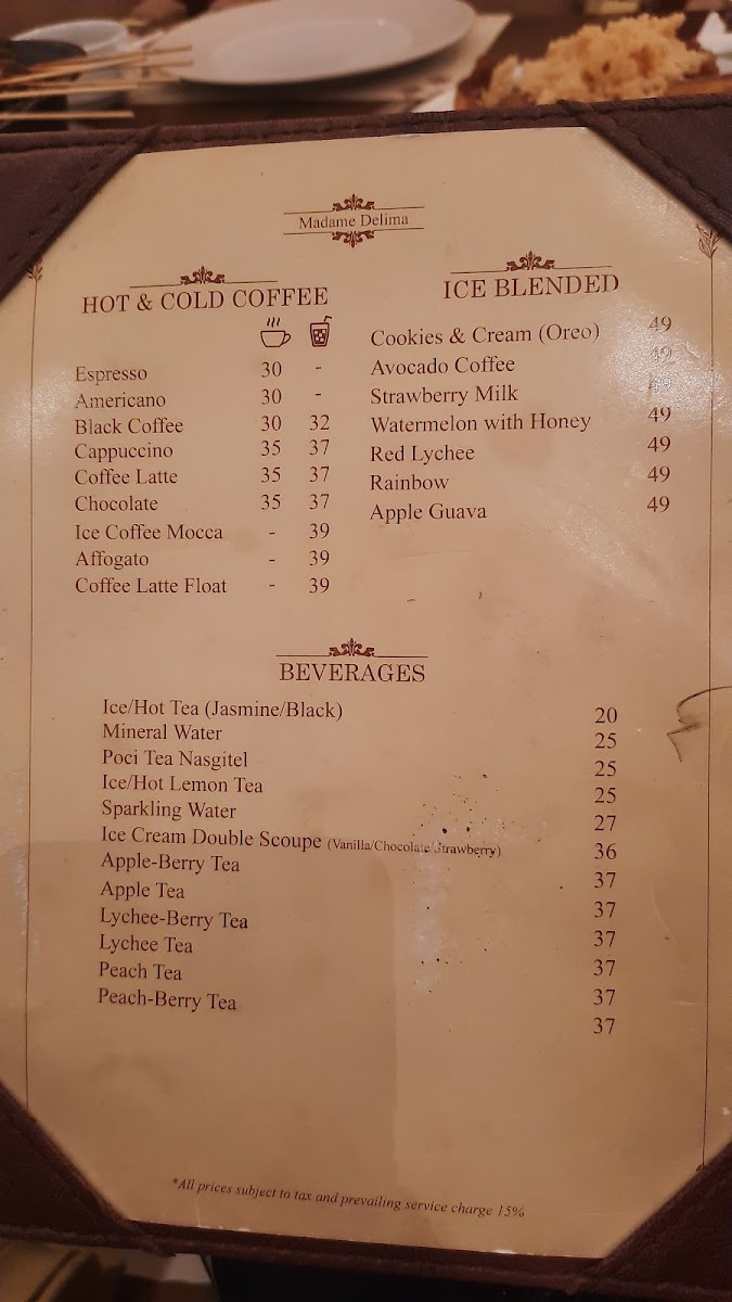 Madame Delima Menu - Image 6